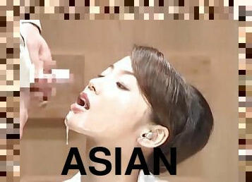 asiatiche, giapponesi, sperma-sulla-faccia, bukkake
