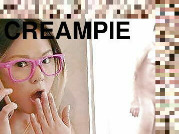 asiatique, gros-nichons, chatte-pussy, énorme-bite, ejaculation-interne, sœur, vagin, seins, gros-plan, trou-du-cul