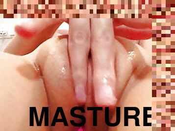 masturbation, chatte-pussy, ejaculation, serrée, humide