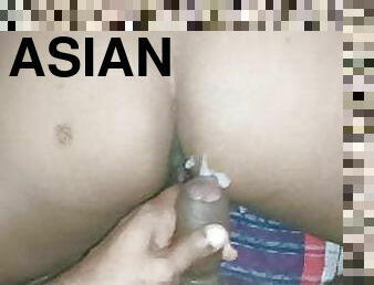 asiatique, cul, levrette, énorme, chatte-pussy, anal, ejaculation-sur-le-corps, butin, ejaculation, pute