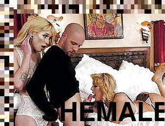 shemale, anal, gigantisk-kuk, transa, trekant, ung18, kuk