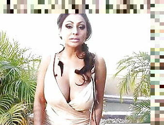 Backyard solo with Indian pornstar Priya Rai