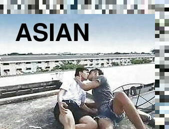 asiatique, papa, vieux, anal, énorme-bite, gay, couple, thaï, jeune-18, famille