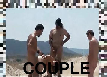 nudisti, pubblici, amatoriali, videocamera, coppie, spiaggia, voyeur, scopate