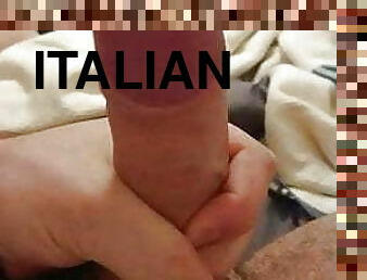 Thick italian cock jerking off