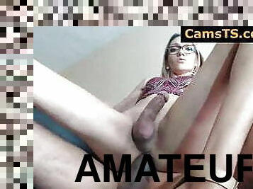 transvestit, amatør, hjemmelavet, tøs, webcam, ridning