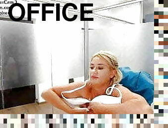 bureau-office, lingerie, blanc, soutien-gorge