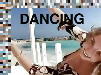udløsning, strand, dansende, argentinsk