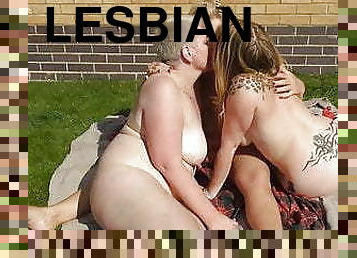 gros-nichons, en-plein-air, lesbienne, milf, ejaculation-interne, trio, baisers, britannique, naturel, jardin