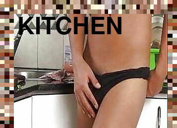 Crossdresser Gay In The Kitchen