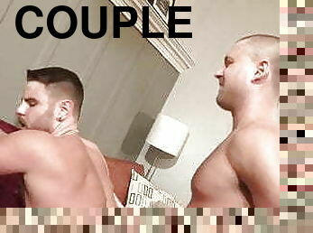 anal, gay, couple, musclé