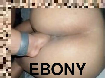 Ebony thot in car