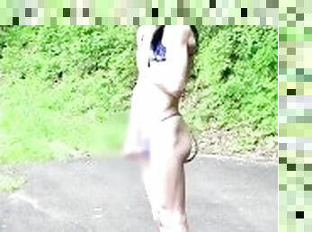 masturbation, public, amateur, ejaculation-sur-le-corps, énorme-bite, japonais, solo, bite