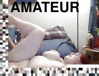 amateur, rousse, webcam, sucer