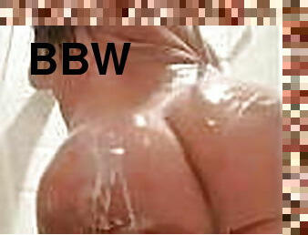 röv, bad, masturbation, fitta-pussy, bbw, rumpa, amerikansk, dusch, vått