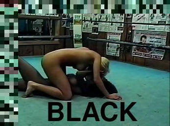 lesbienne, black, blonde