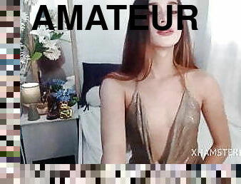 transsexuelle, amateur, jeune-18, webcam, belle, solo, petits-seins
