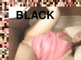 Perky girl black fucked in her pink dress