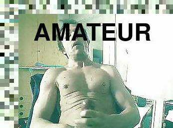 masturbation, amateur, ejaculation-sur-le-corps, énorme-bite, gay, allemand, branlette, massage, secousses, ejaculation