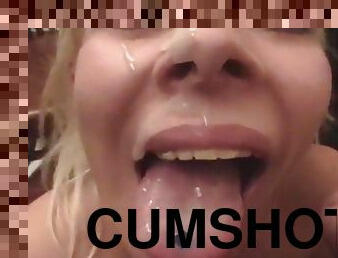 Compilations of horny babes getting loads in their mouths