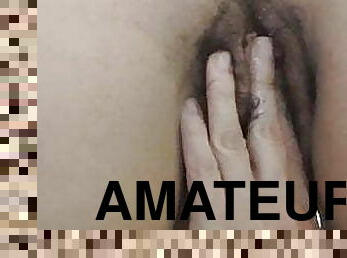 poilue, masturbation, amateur, anal, milf, doigtage, petite-amie, européenne, euro, gode