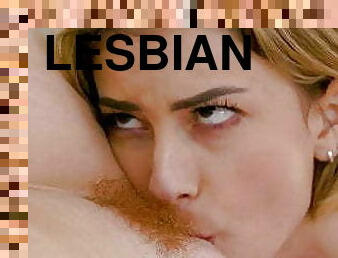 Lesbian chick Kristen Scott &amp; Lacy Lennon in a hot scene