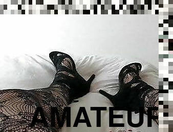 masturbācija-masturbation, transseksuāls, amatieris, nobrieduša, zeķes, angļu, solo