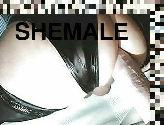 masturbaatio, shemale, amatööri, anaali, lelu, ladyboy, verkkokamera, dildo, lateksi, soolo