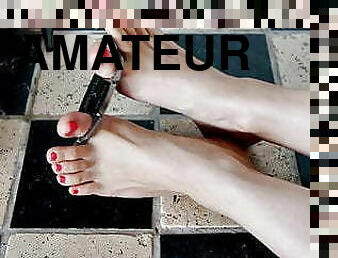Feet 061 - Girls Feet Restricted by Toe Cuffs (Request)