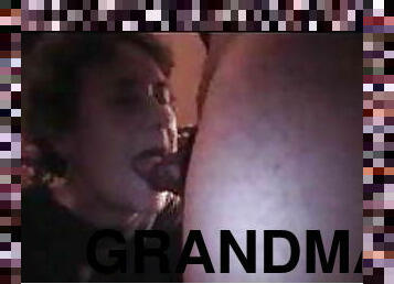 baka, mama-i-dečko, star, amaterski, odrasli, pušenje, bakica, kućni-uredak, mame, gutanje