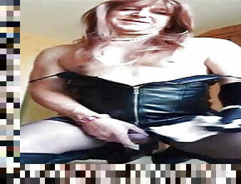 masturbación, transexual, amateur, maduro, transexual-tranny, francés, travesti, medias, bragas, lencería