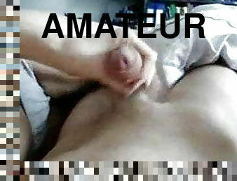 amateur, ejaculation-sur-le-corps, maison, branlette, petite-amie, lingerie, américaine