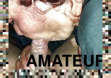 gammal, amatör, mogen, avsugning, cumshot, gamling, blandade-raser, bil, pov, äldre