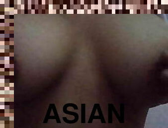 asiático, tetas-grandes, masturbación, cachonda, follando-fucking, tetas, filipino