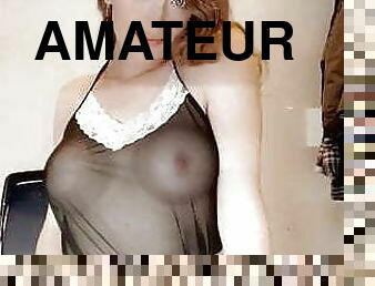 gros-nichons, transsexuelle, amateur, énorme-bite, bas