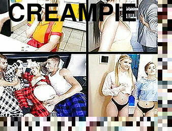 storatuttar, pappa, brudar, cumshot, gigantisk-kuk, tonåring, hardcore, samling, creampie, sprut