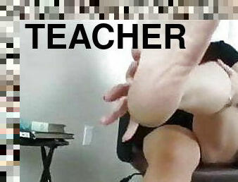nauczycielka, stopy, amerykańskie, fetysz