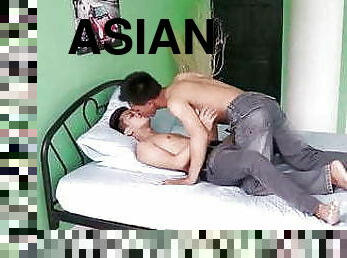 azijski, amaterski, homo, par, twink