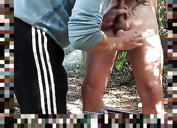 masturbation, en-plein-air, amateur, fellation, énorme-bite, gay, branlette, couple, plage, secousses