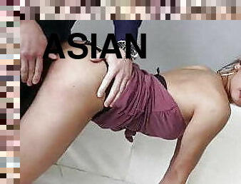 asian, payu-dara-besar, bapa, anjing, murid-perempuan, pelajar, menghisap-zakar, zakar-besar, interracial, remaja