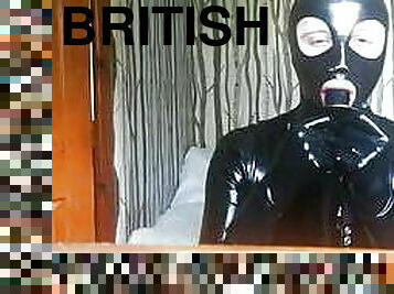 bdsm, slave, britisk, fetish, latex, kvælning, bondage, gummi