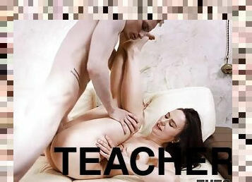 TUTOR4K. Smart guy fucks a swindler who pretends to be his new teacher