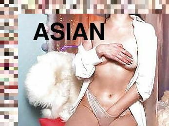 aasialainen, perä, isot-tissit, valtava, masturbaatio, isot-upeat-naiset, runkkaus, luonnollinen, verkkokamera