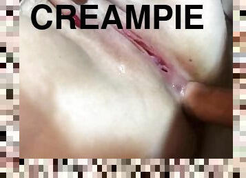 First Ever Anal Creampie Makes Her Cum