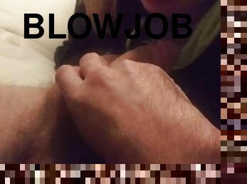 Nasty slut gives rimjob blowjob