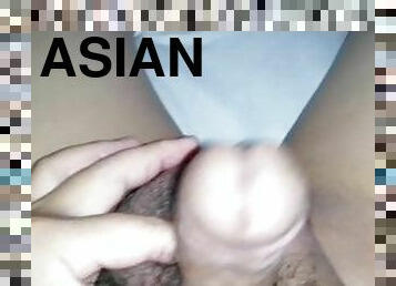asiático, masturbação, amador, tiro-ao-alvo, gozando, sozinho, realidade