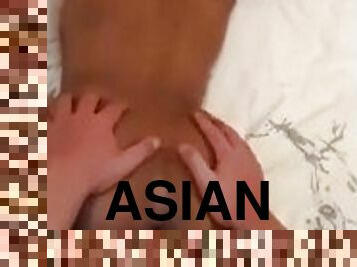 asiatisk, onani, fisse-pussy, amatør, anal, pikslikkeri, udløsning, creampie, snæver, pik