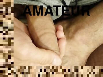 masturbacija, amaterski, kućni-uredak, trzanje, kurac