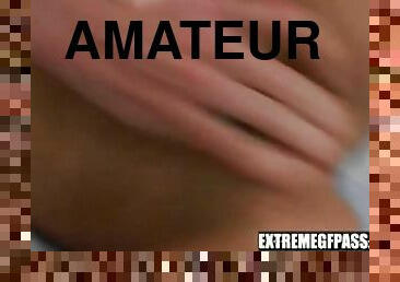 amateur, ados, hardcore, pornstar, sur-le-visage, fétiche, fumer, bâillonnement, gros-plan, brunette