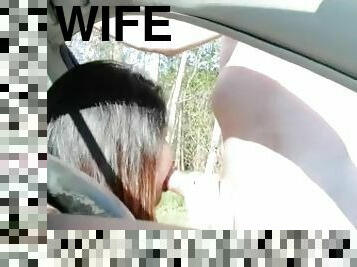 Dogging wife suck strangers cock in car